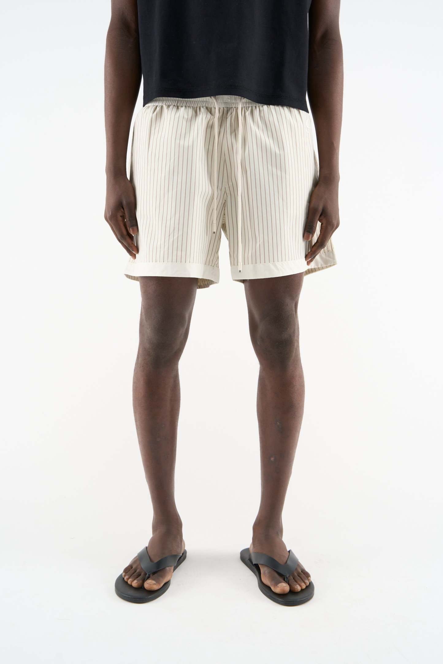 Pinstripe White Swimpants