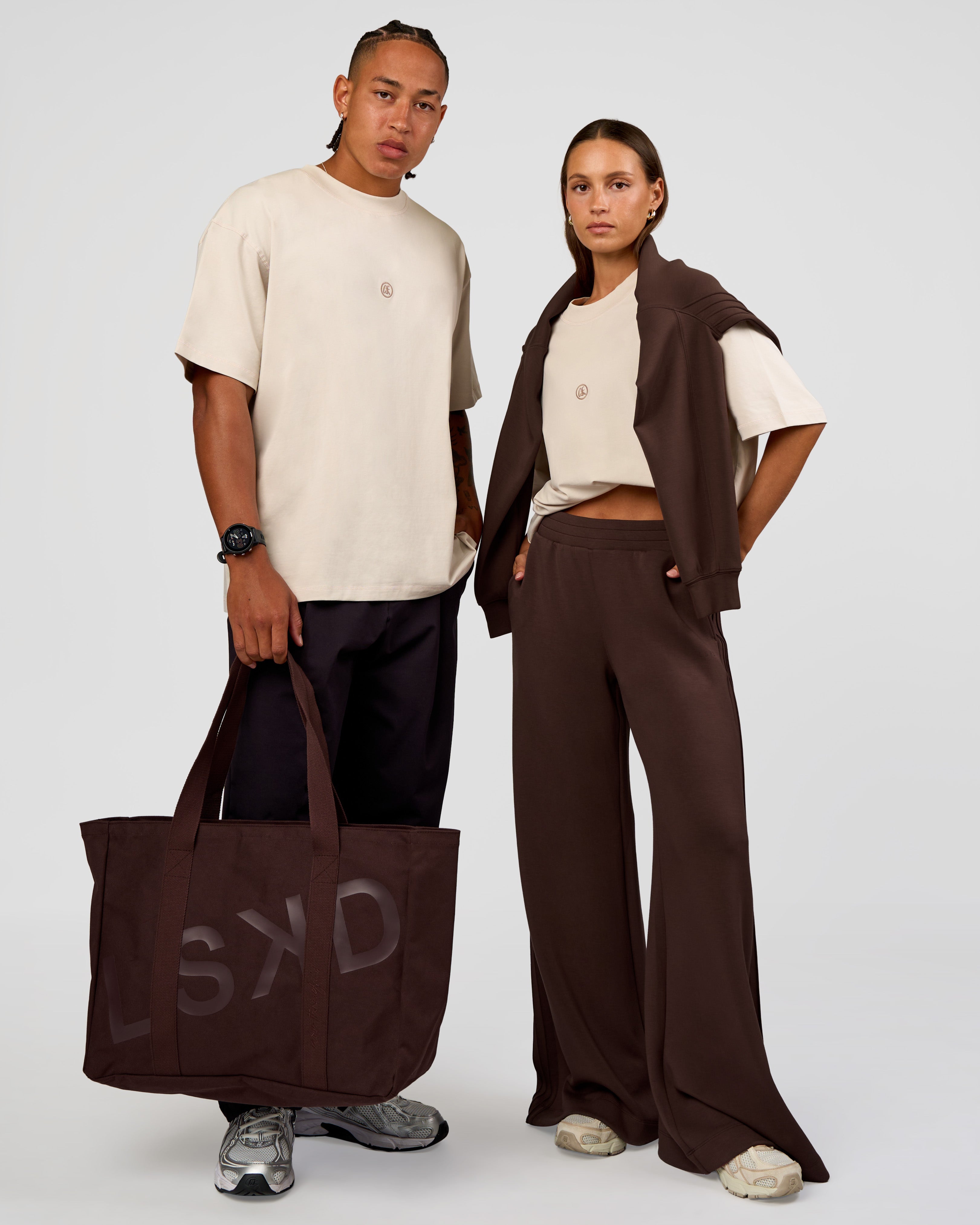 CF Unisex Oversized Heavyweight FLXCotton Tee - Clay-CF X LSKD Sport
