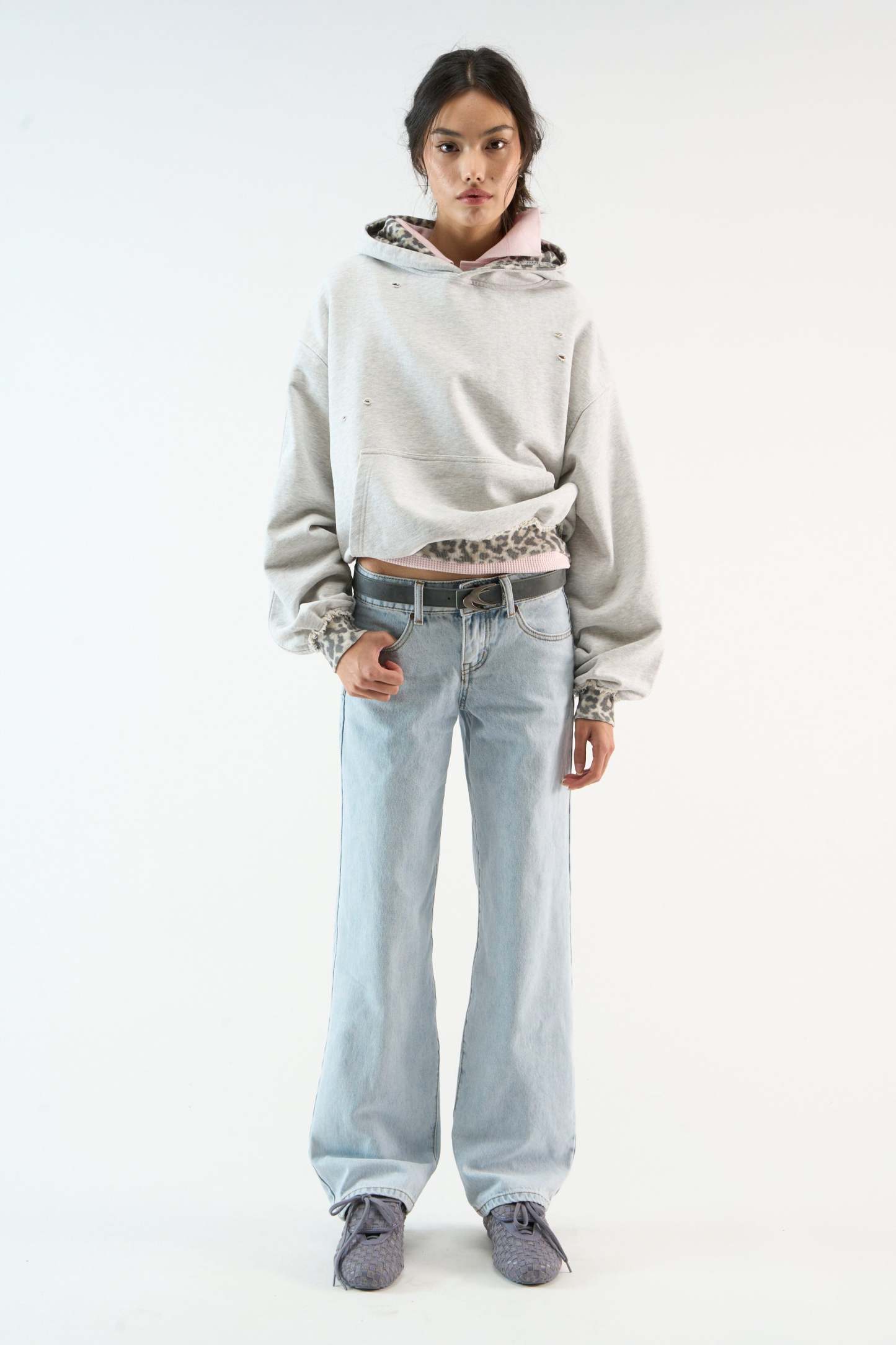Leo Grey Melange Hoodie