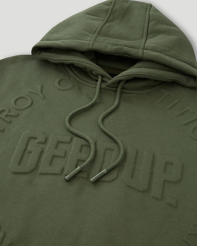 Geedup Hoodie O/S Emblem Emboss Hoody Military Green