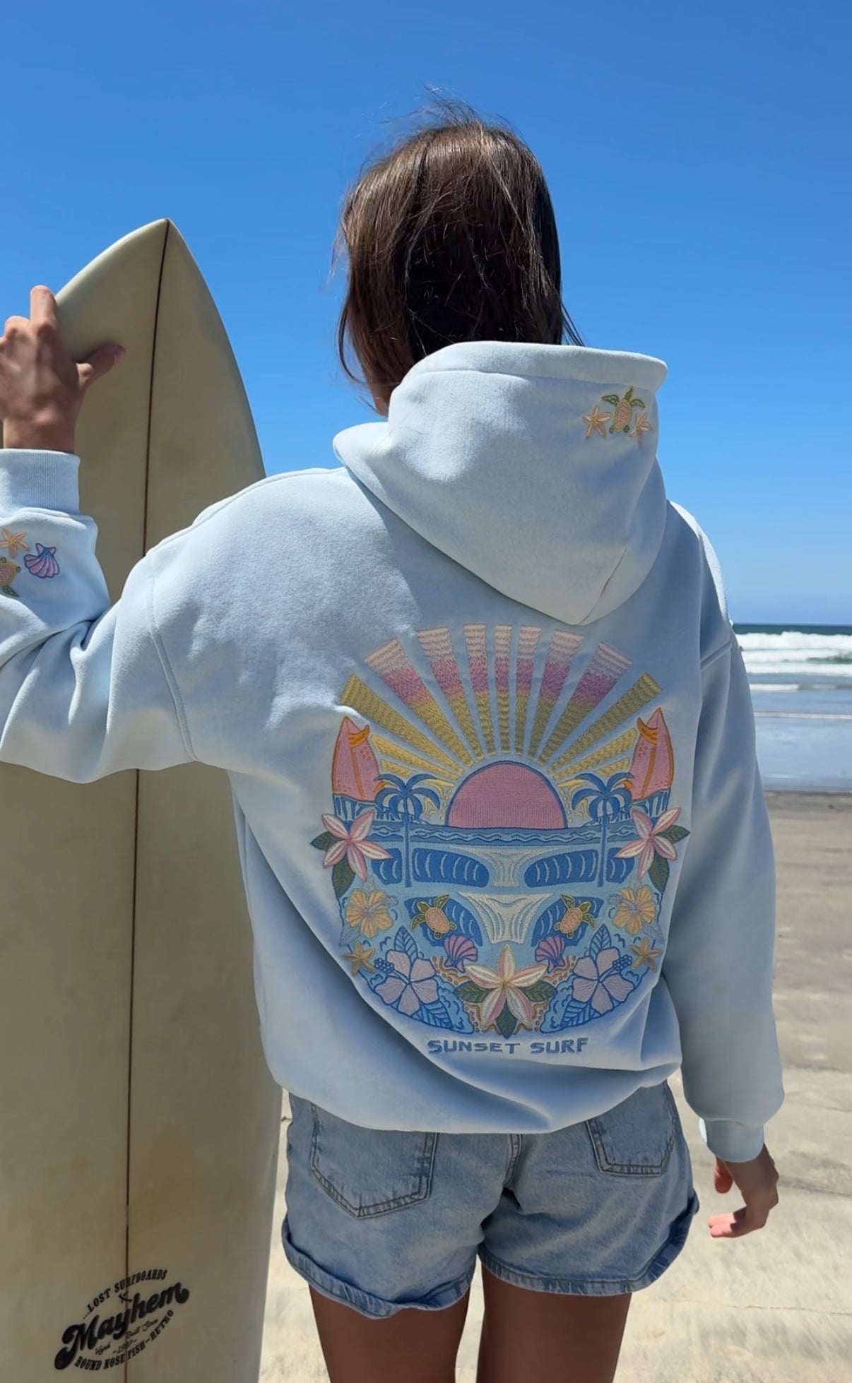 Hibiscus Wave Hoodie
