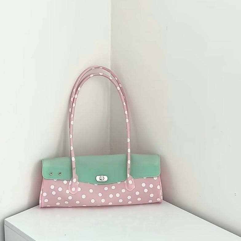 Colorblock Polka Dot Jelly Hobo Bag (DIY Charm Pack Included)