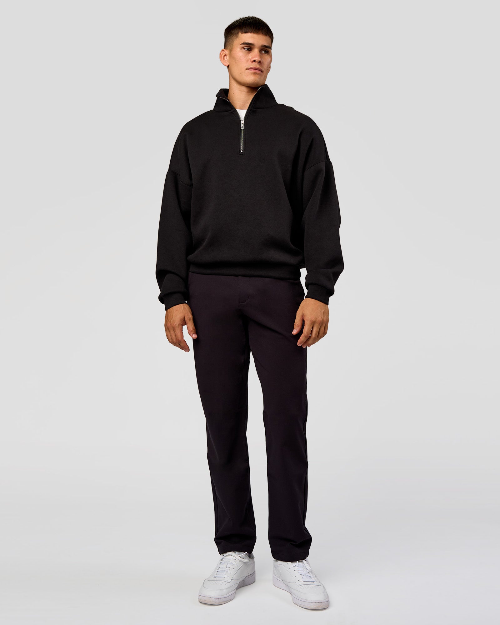 AfterDark ZeroCrease Quarter Zip - Black
