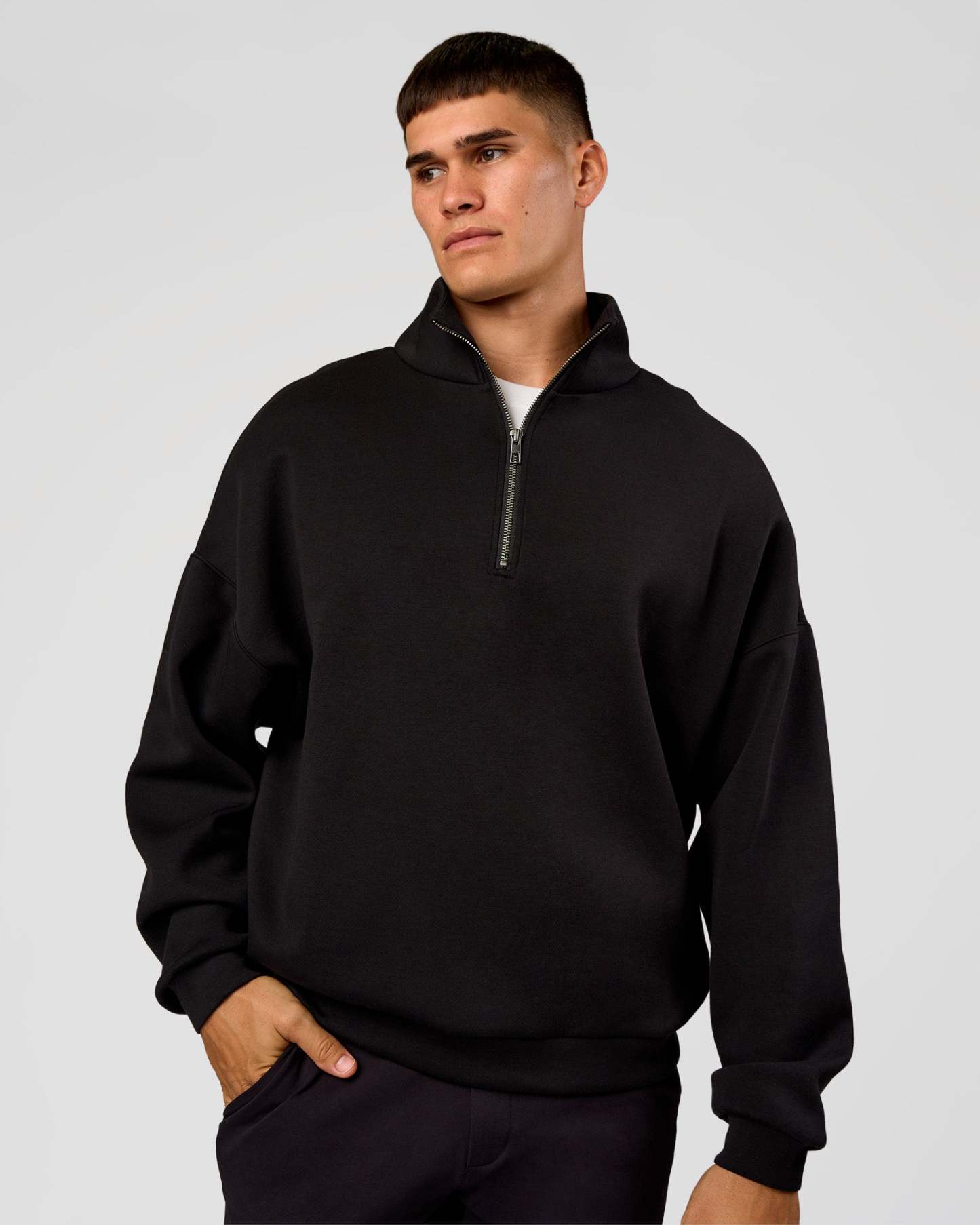 AfterDark ZeroCrease Quarter Zip - Black