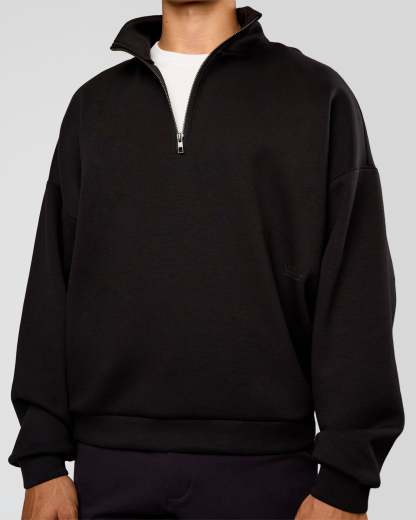 AfterDark ZeroCrease Quarter Zip - Black