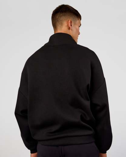 AfterDark ZeroCrease Quarter Zip - Black