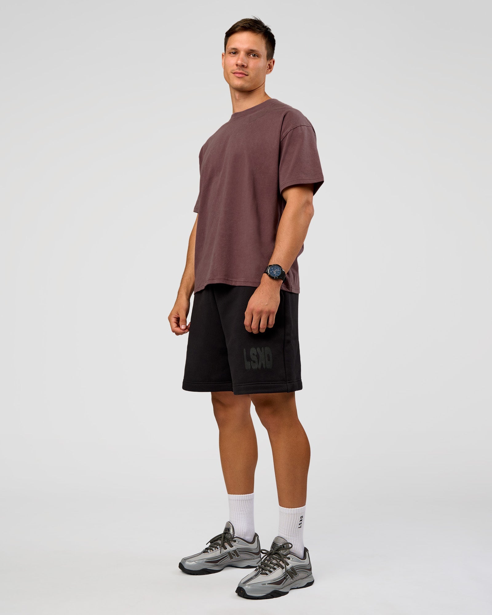 Offset Heavyweight Unisex Oversized Tee - Cocoa Powder-Cocoa Powder