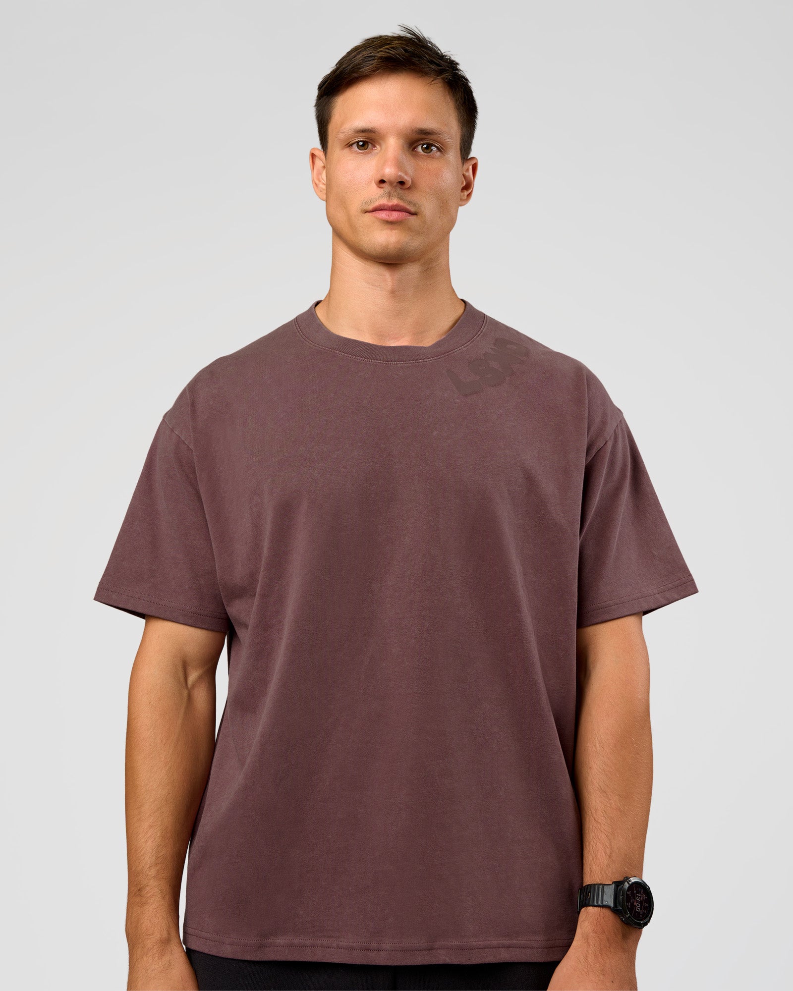 Offset Heavyweight Unisex Oversized Tee - Cocoa Powder-Cocoa Powder