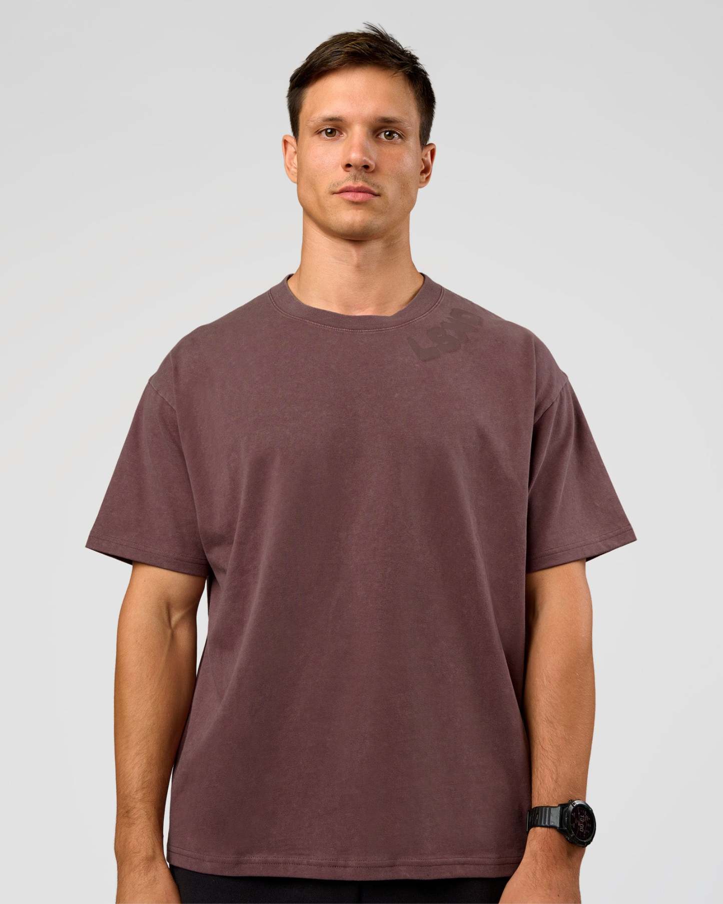 Offset Heavyweight Unisex Oversized Tee - Cocoa Powder-Cocoa Powder