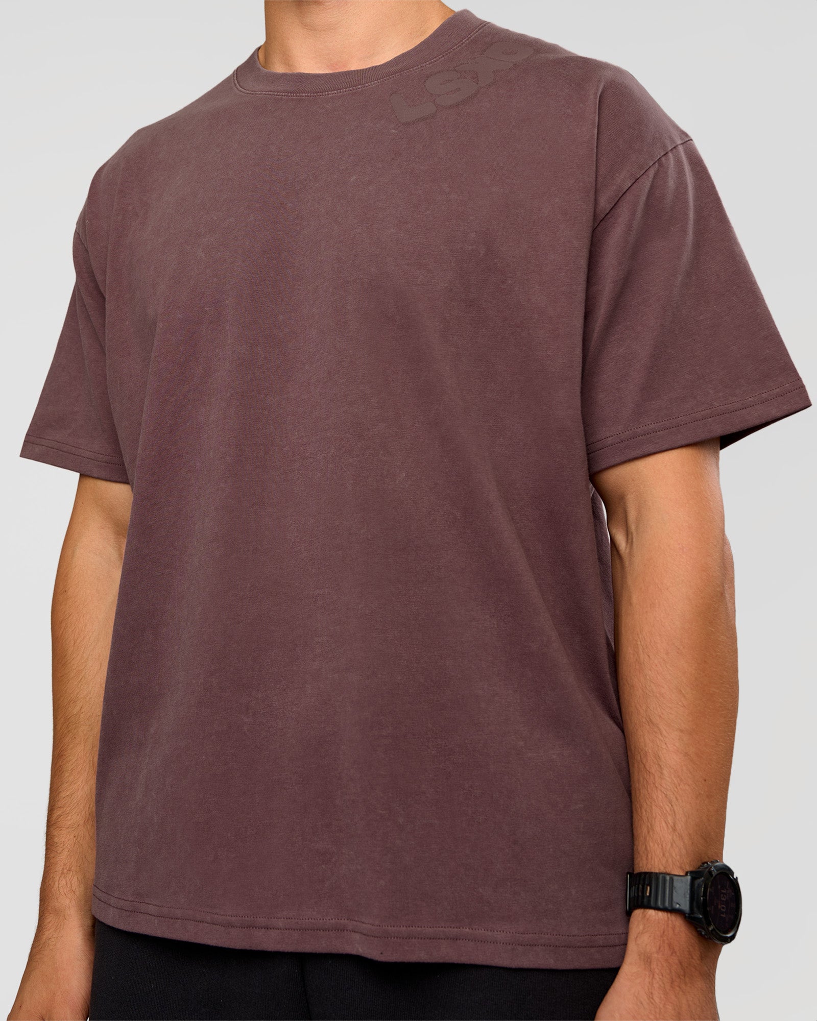 Offset Heavyweight Unisex Oversized Tee - Cocoa Powder-Cocoa Powder