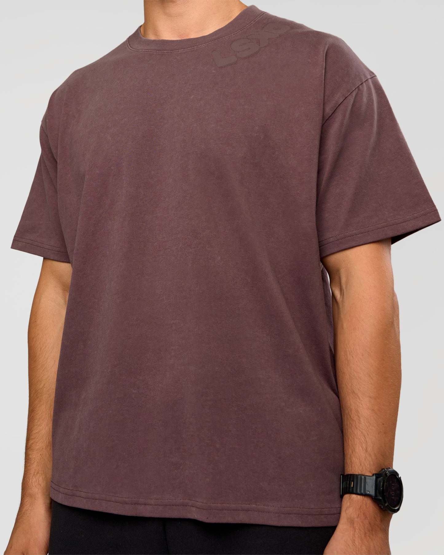 Offset Heavyweight Unisex Oversized Tee - Cocoa Powder-Cocoa Powder