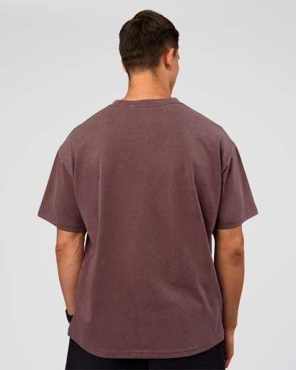 Offset Heavyweight Unisex Oversized Tee - Cocoa Powder-Cocoa Powder