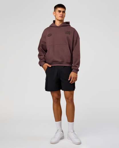 Static Grit Unisex Boxy Hoodie - Cocoa Powder-Hot Chocolate