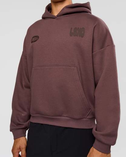 Static Grit Unisex Boxy Hoodie - Cocoa Powder-Hot Chocolate