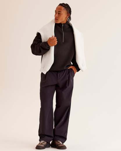 AfterDark ZeroCrease Quarter Zip - Black