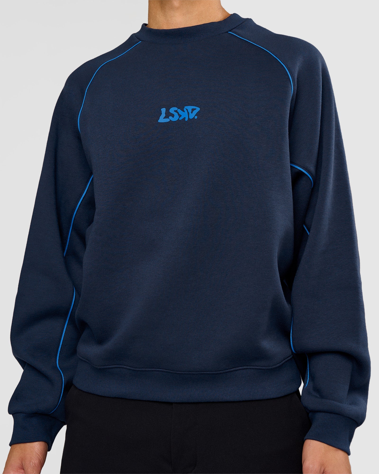 Axis Boxy Crew Sweater - Future Navy-Palace Blue
