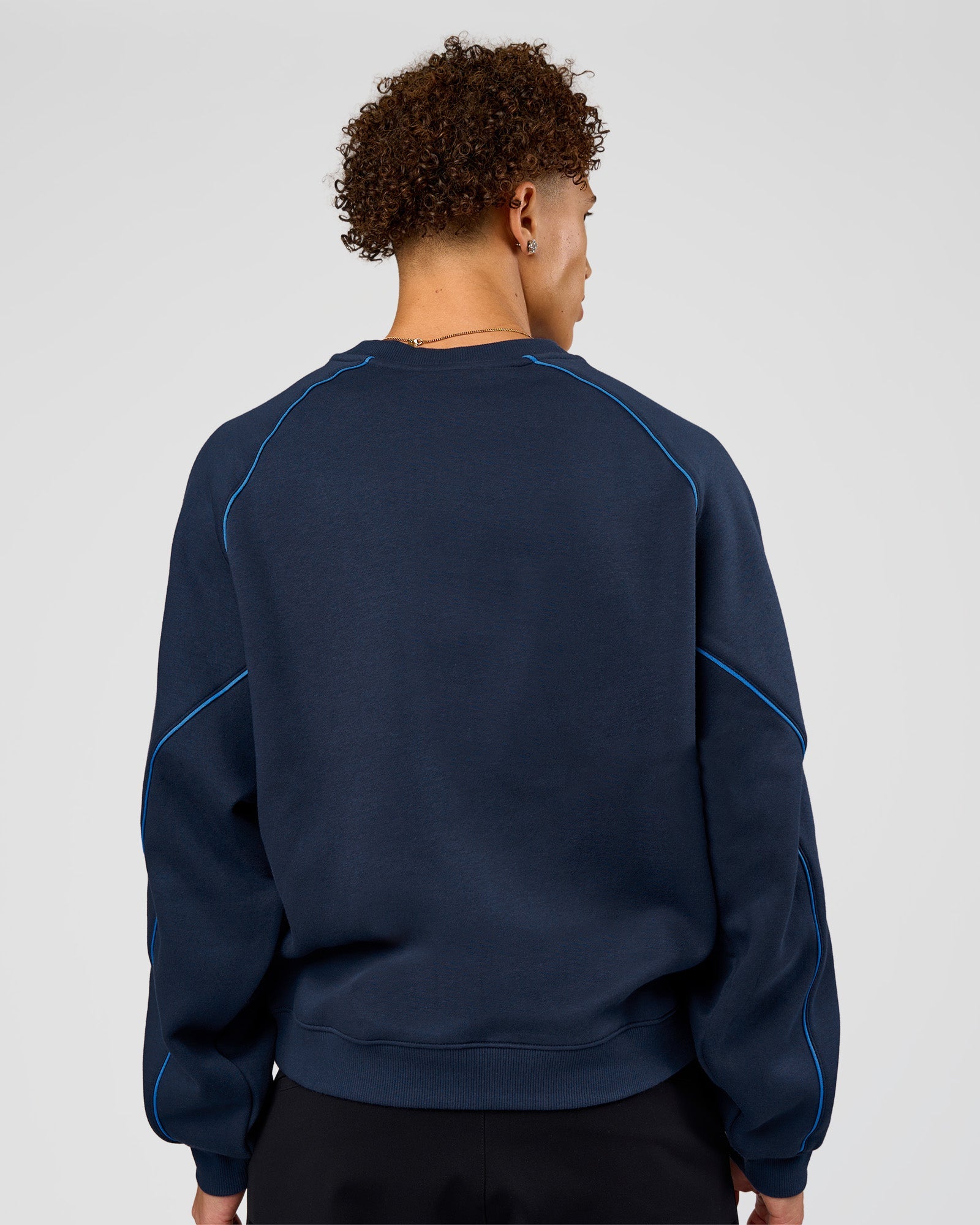 Axis Boxy Crew Sweater - Future Navy-Palace Blue