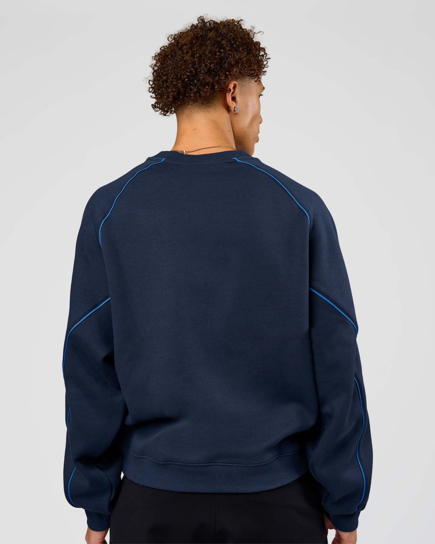 Axis Boxy Crew Sweater - Future Navy-Palace Blue