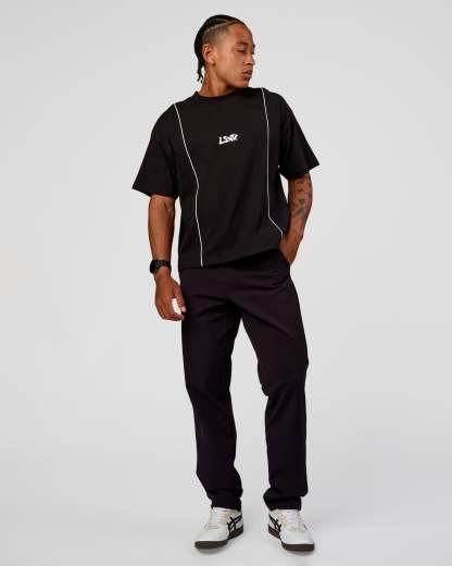 Axis Heavyweight Oversized Boxed Tee - Black-White