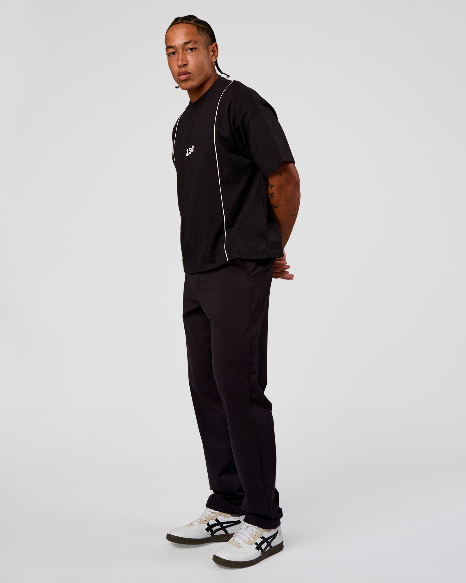 Axis Heavyweight Oversized Boxed Tee - Black-White