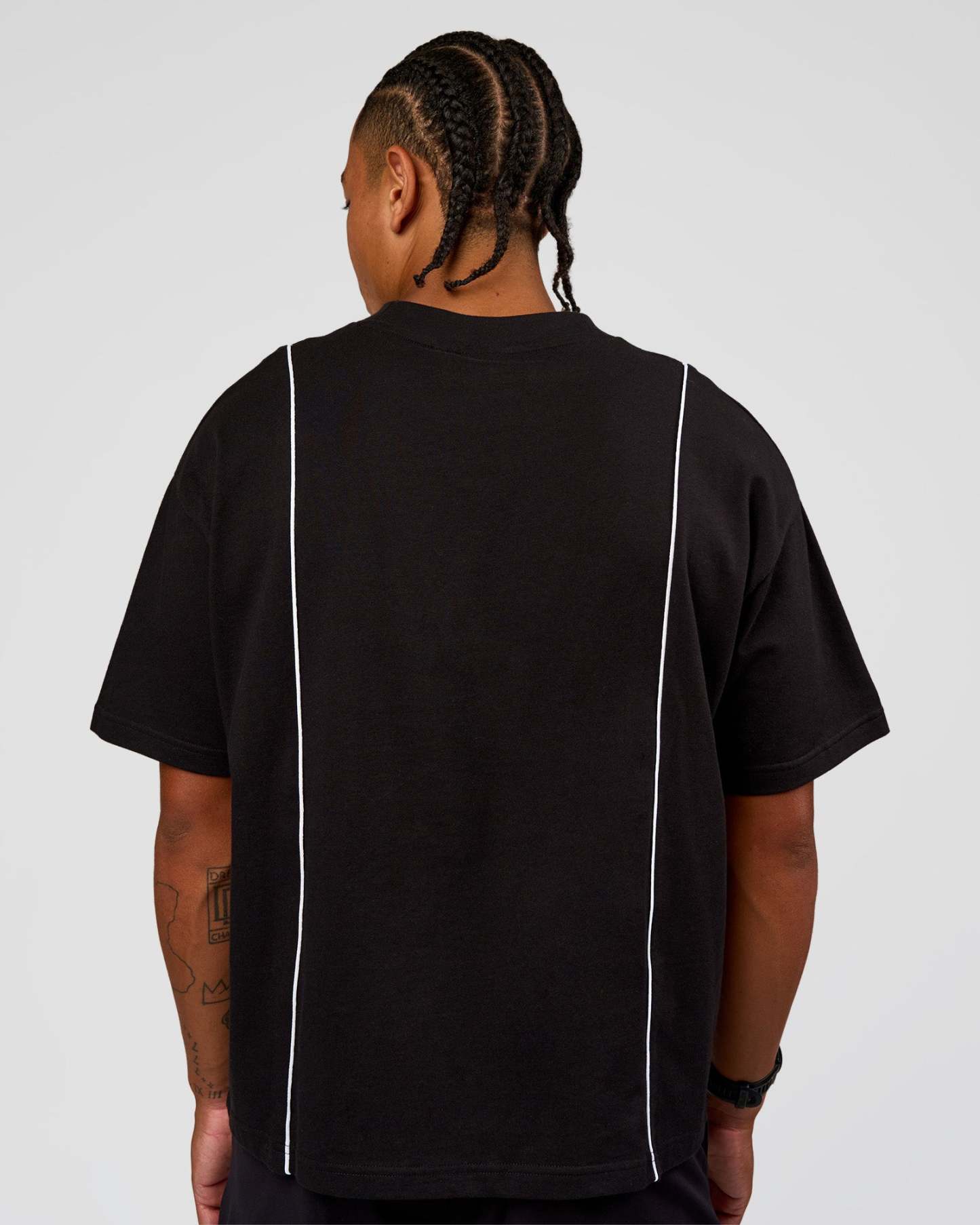 Axis Heavyweight Oversized Boxed Tee - Black-White