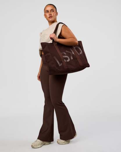 CF Fold Over High-Rise Flared Legging - Hot Chocolate