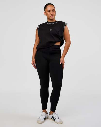 CF Fold Over High-Rise Full Length Legging - Black