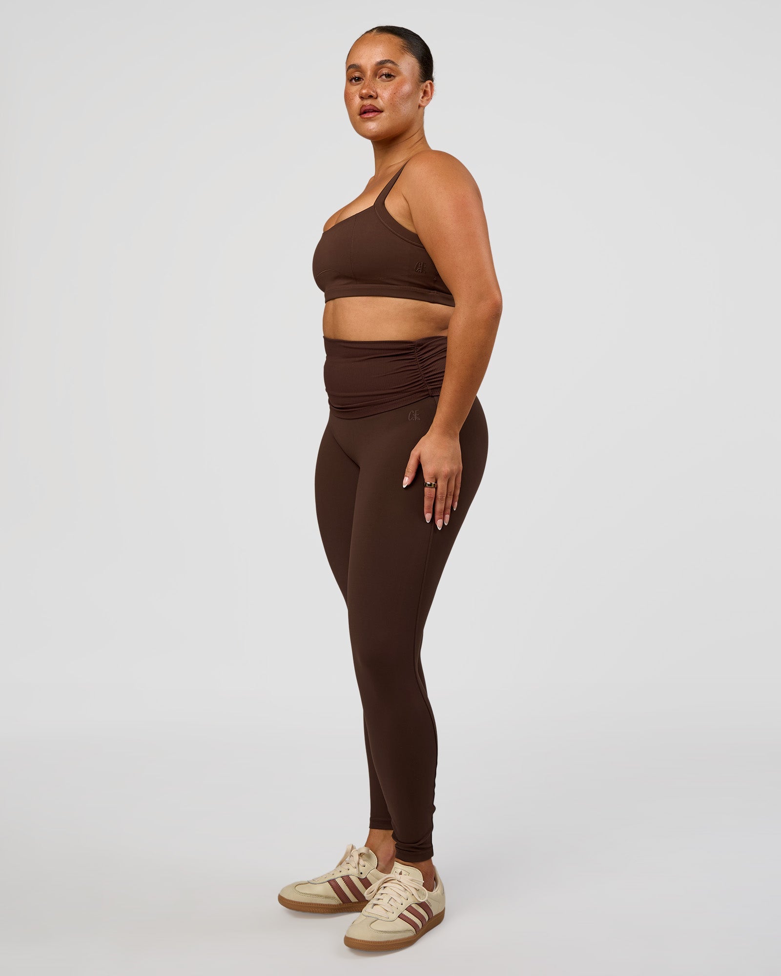 CF Fold Over High-Rise Full Length Legging - Hot Chocolate