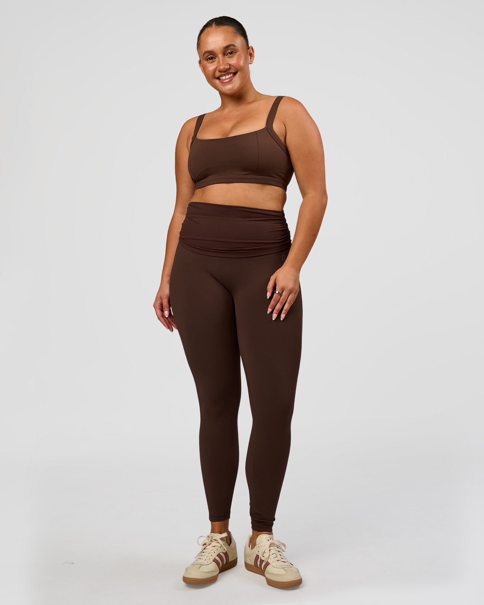CF Fold Over High-Rise Full Length Legging - Hot Chocolate