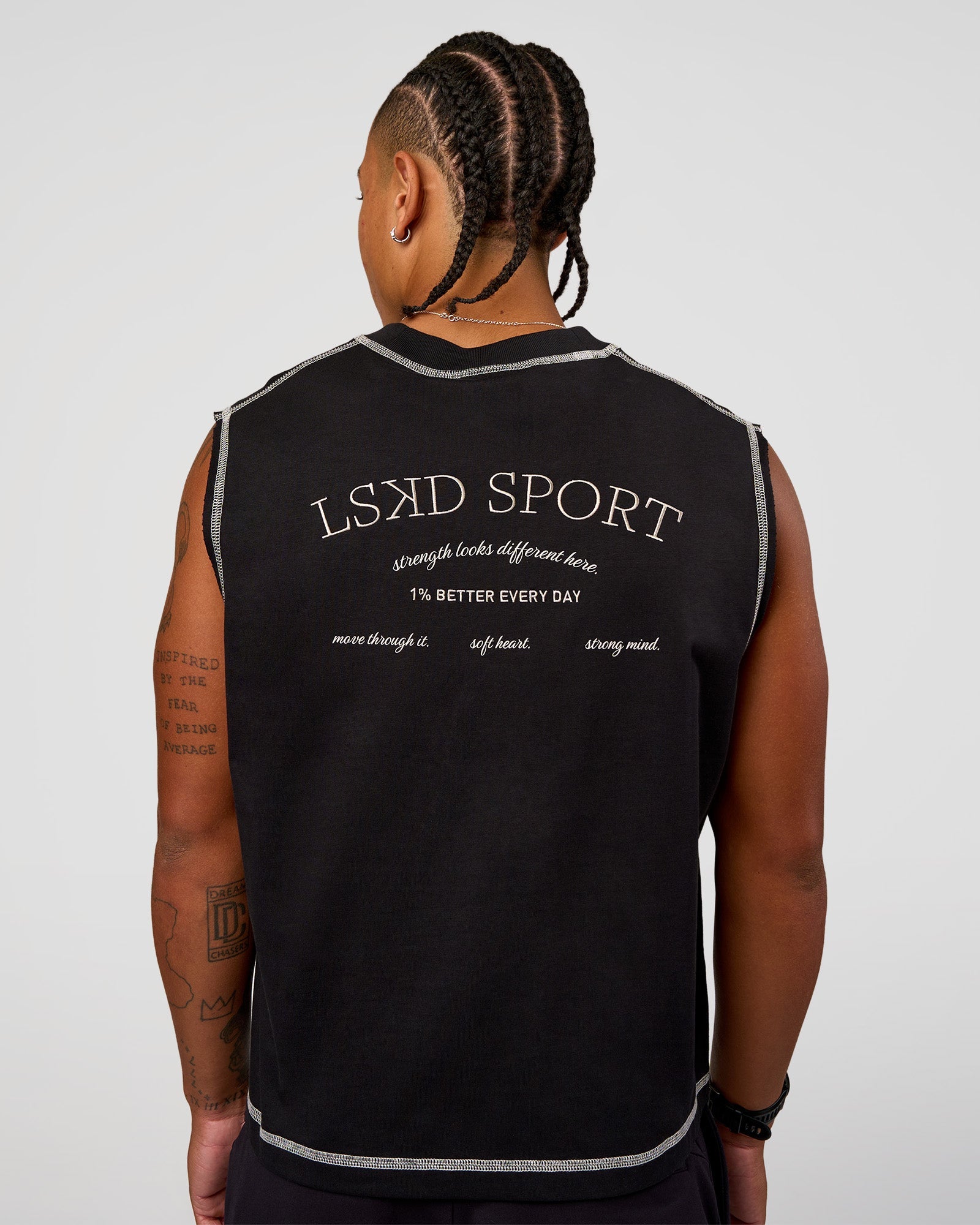 CF Unisex Oversized Heavyweight Boxed Tank - Black-CF X LSKD Sport