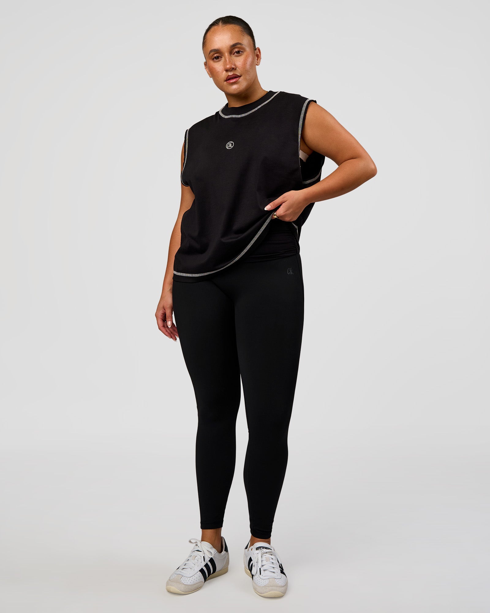 CF Unisex Oversized Heavyweight Boxed Tank - Black-CF X LSKD Sport