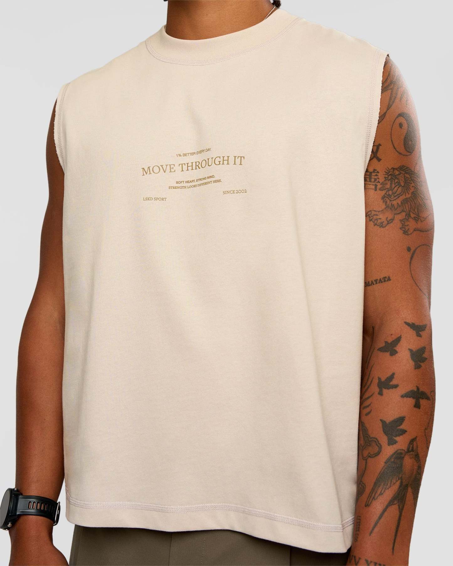 CF Unisex Oversized Heavyweight Boxed Tank - Clay-CF Move Through It