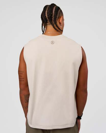 CF Unisex Oversized Heavyweight Boxed Tank - Clay-CF Move Through It