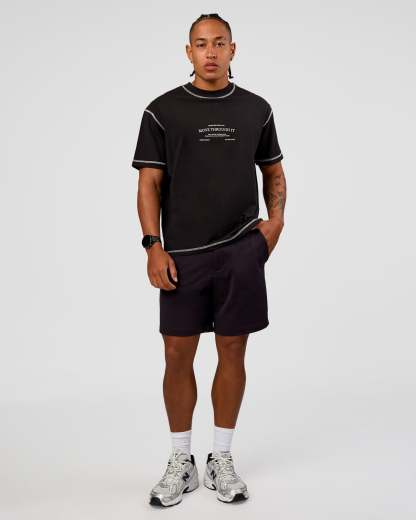 CF Unisex Oversized Heavyweight FLXCotton Tee - Black-CF Move Through It