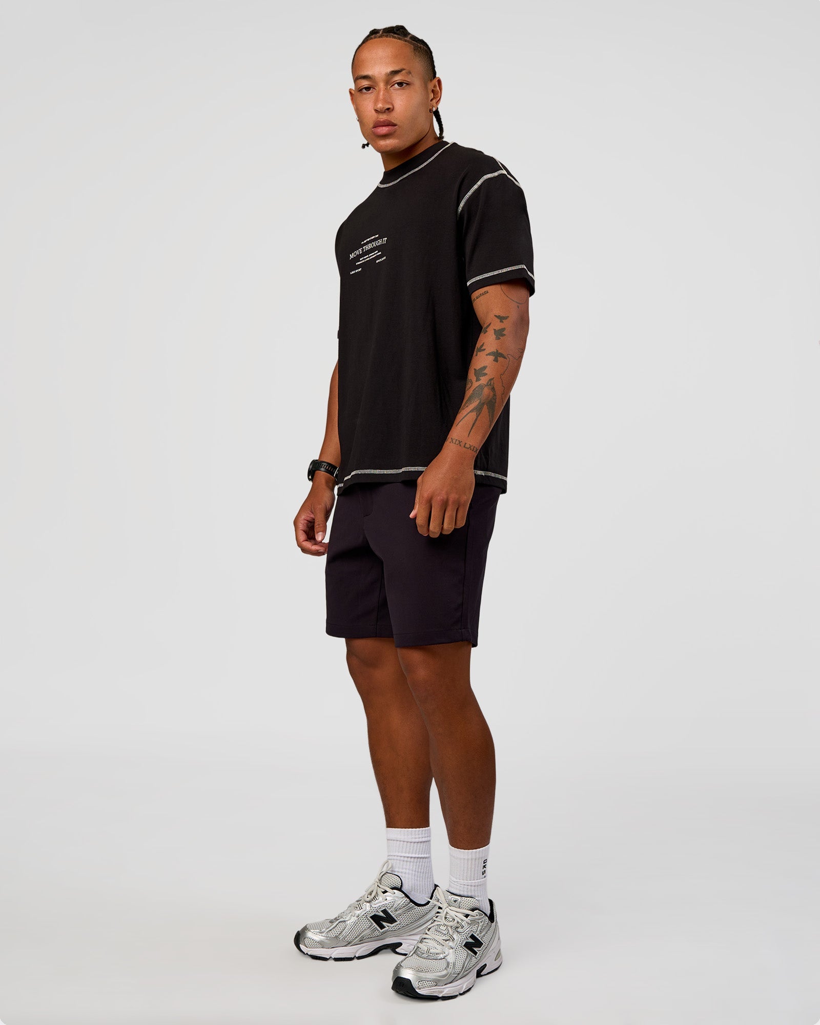 CF Unisex Oversized Heavyweight FLXCotton Tee - Black-CF Move Through It
