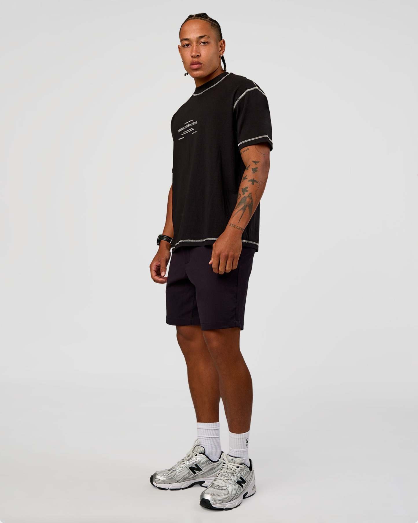 CF Unisex Oversized Heavyweight FLXCotton Tee - Black-CF Move Through It