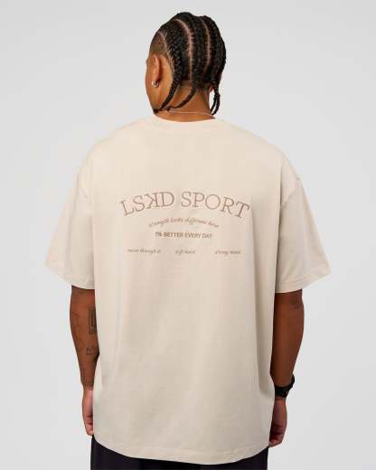 CF Unisex Oversized Heavyweight FLXCotton Tee - Clay-CF X LSKD Sport