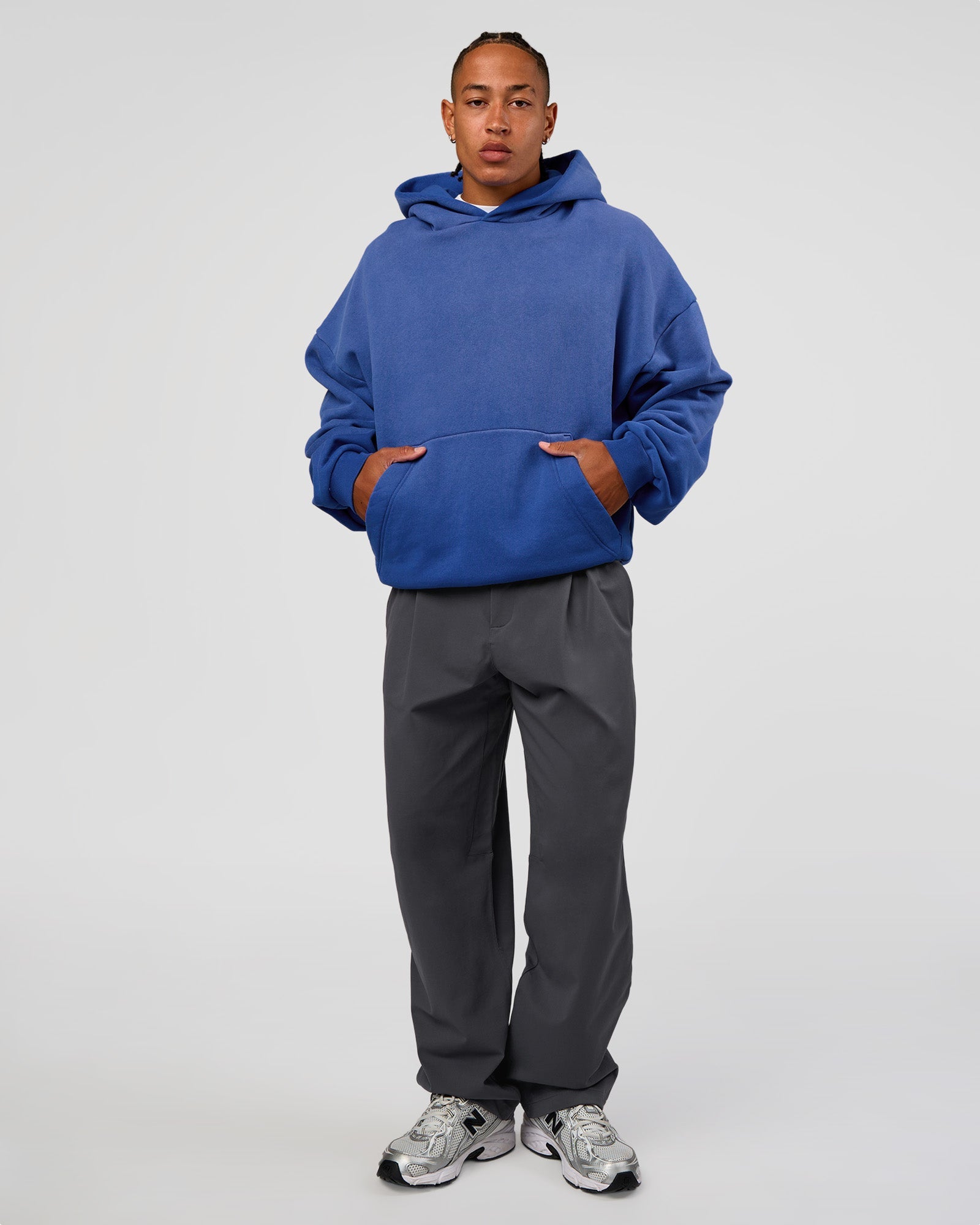 Memory In Motion Ultra Heavyweight Washed Hoodie - Electric Indigo Washed