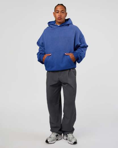 Memory In Motion Ultra Heavyweight Washed Hoodie - Electric Indigo Washed