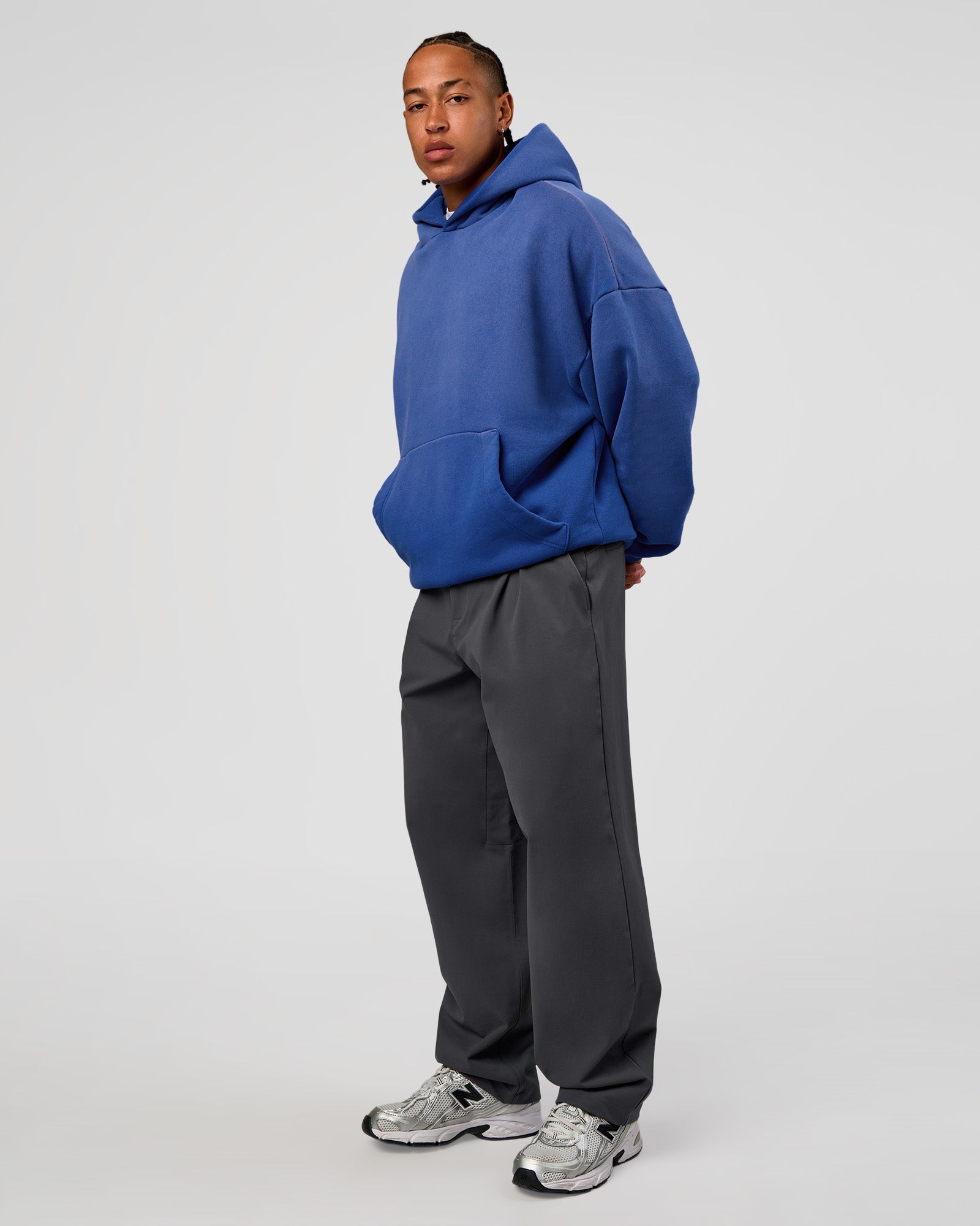 Memory In Motion Ultra Heavyweight Washed Hoodie - Electric Indigo Washed