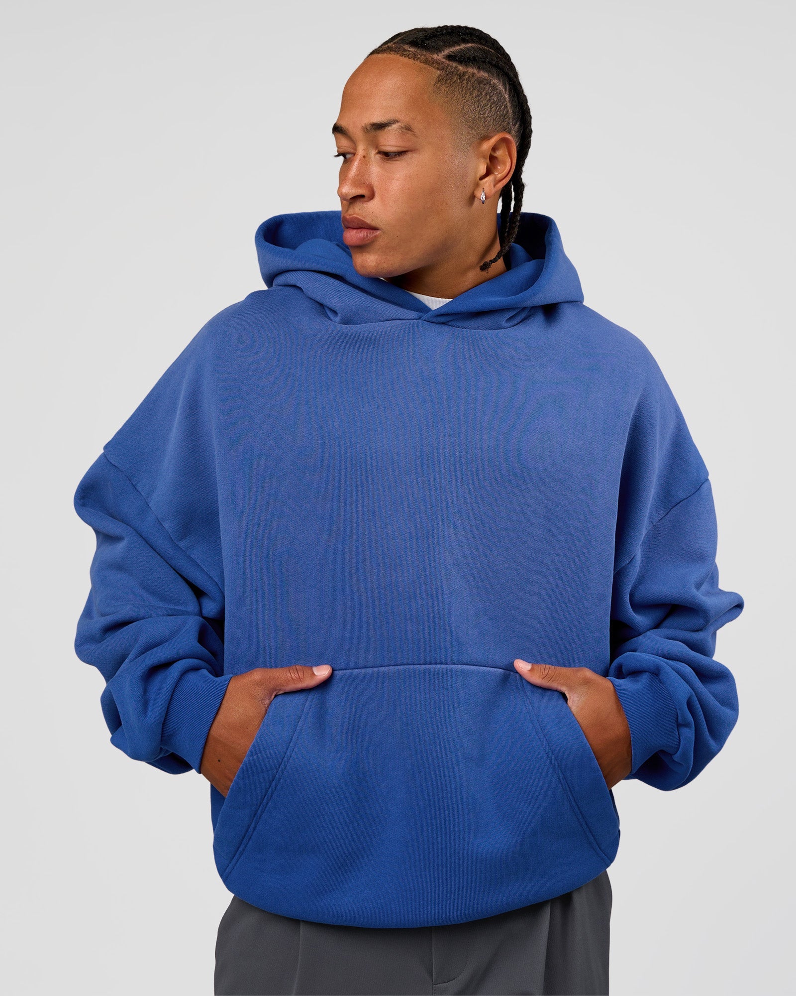 Memory In Motion Ultra Heavyweight Washed Hoodie - Electric Indigo Washed