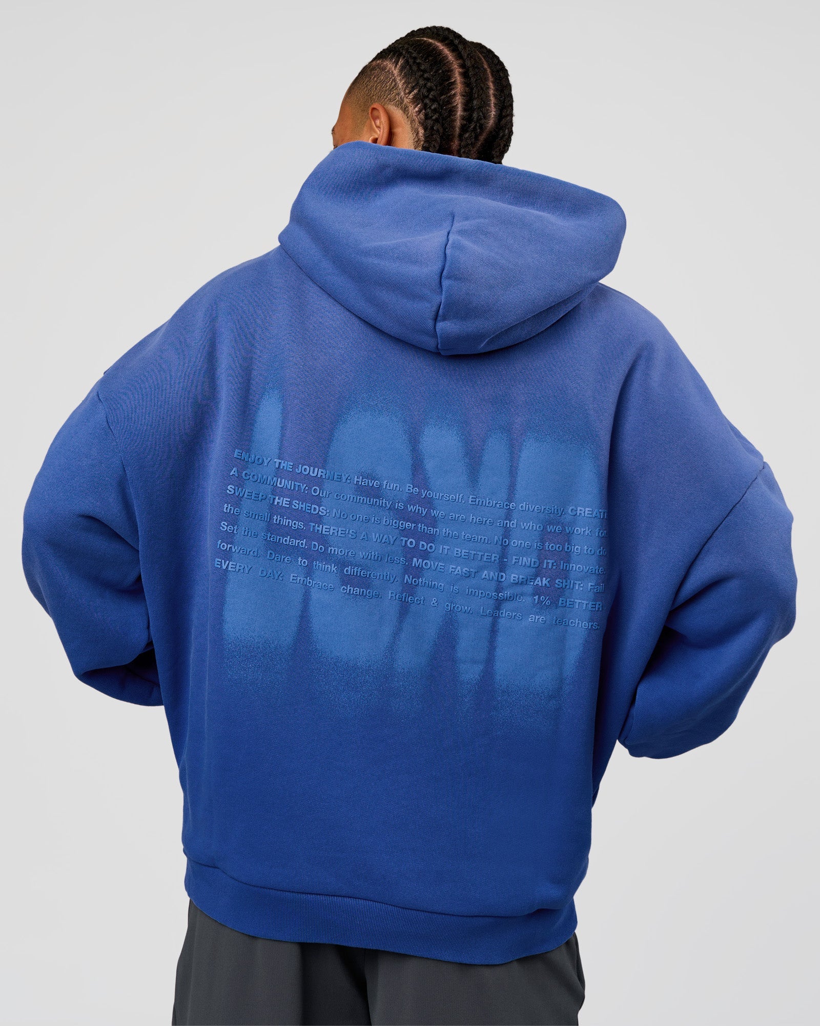 Memory In Motion Ultra Heavyweight Washed Hoodie - Electric Indigo Washed