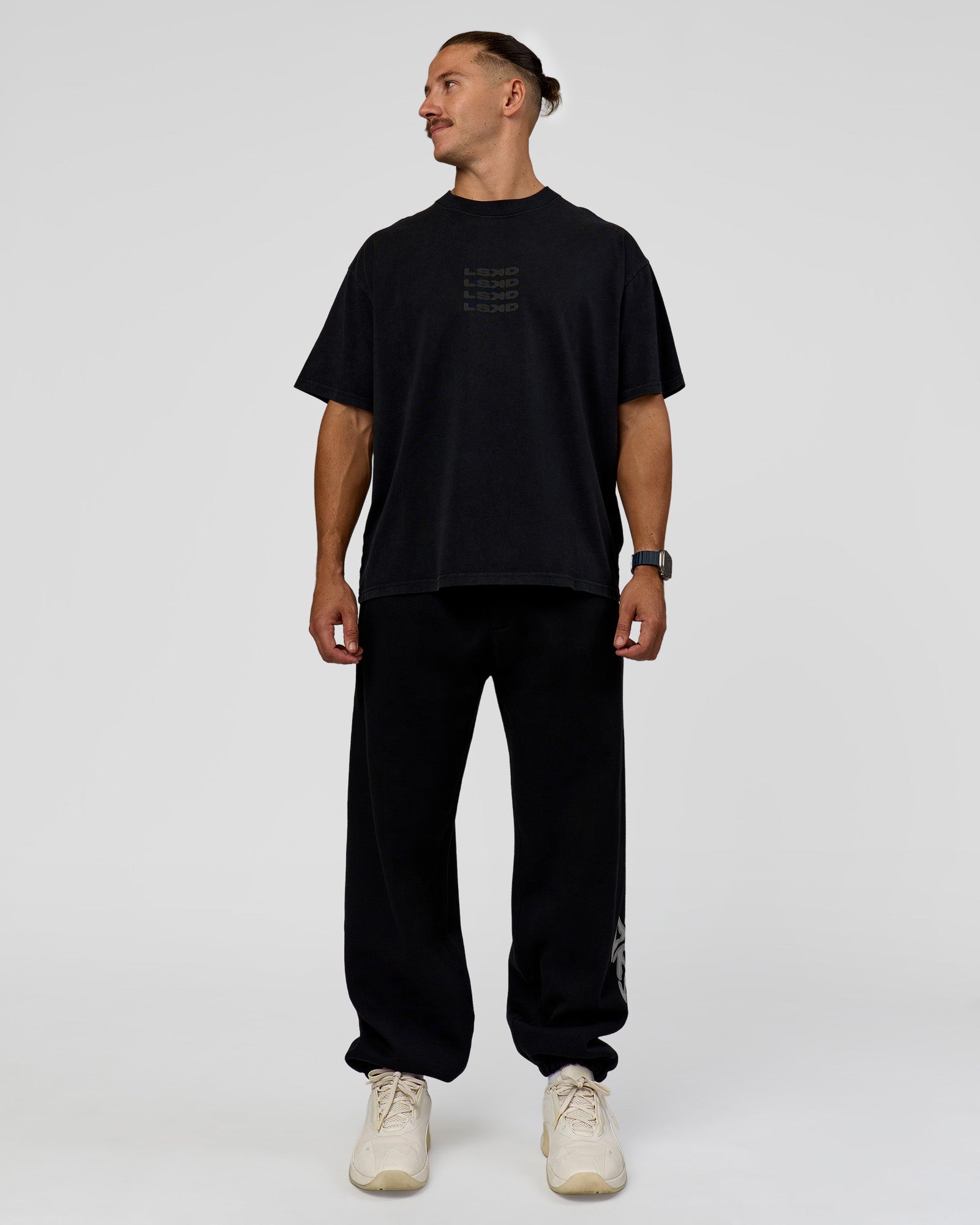 Move Fast Heavyweight Oversized Tee - Black Washed