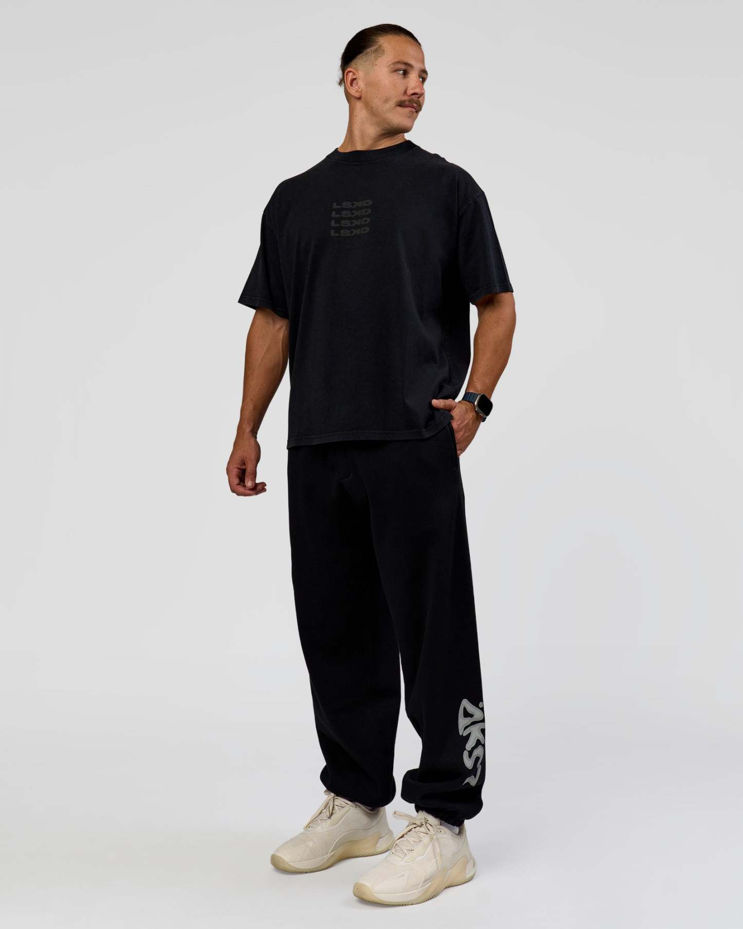Move Fast Heavyweight Oversized Tee - Black Washed