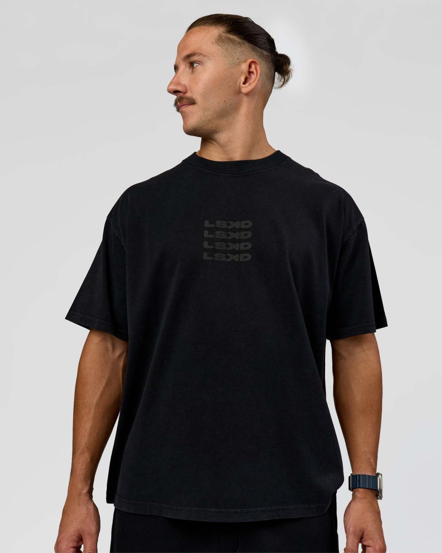 Move Fast Heavyweight Oversized Tee - Black Washed