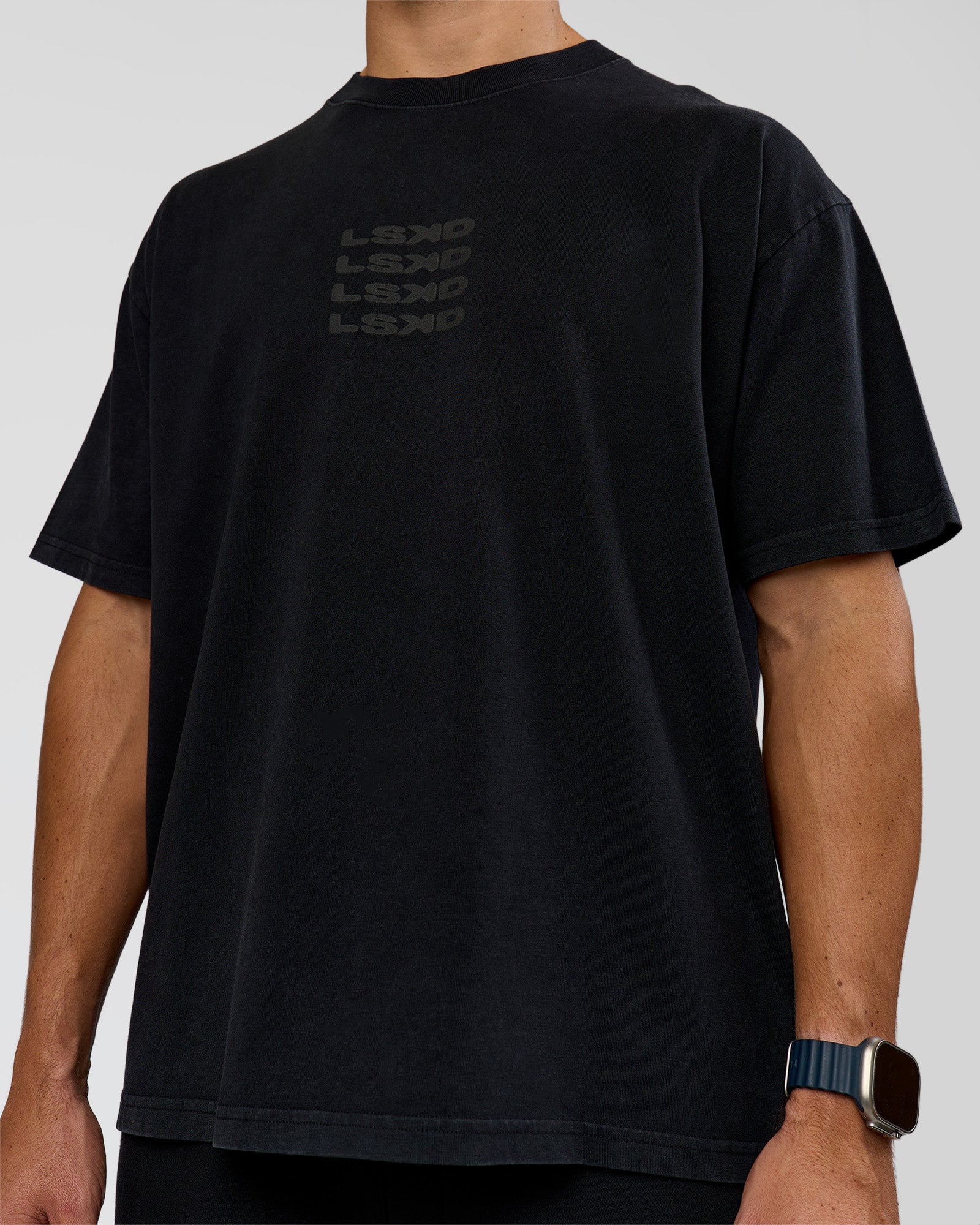 Move Fast Heavyweight Oversized Tee - Black Washed