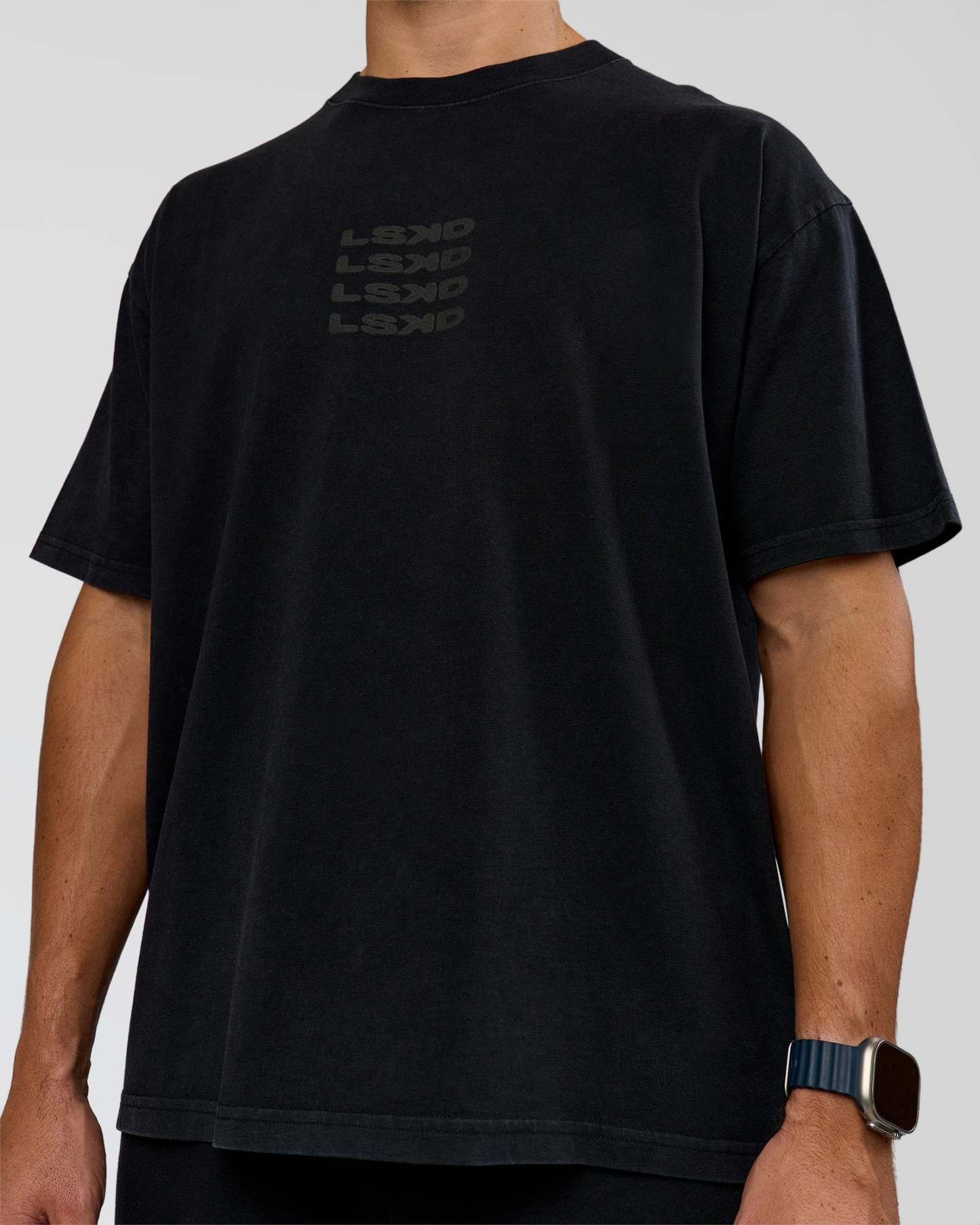 Move Fast Heavyweight Oversized Tee - Black Washed