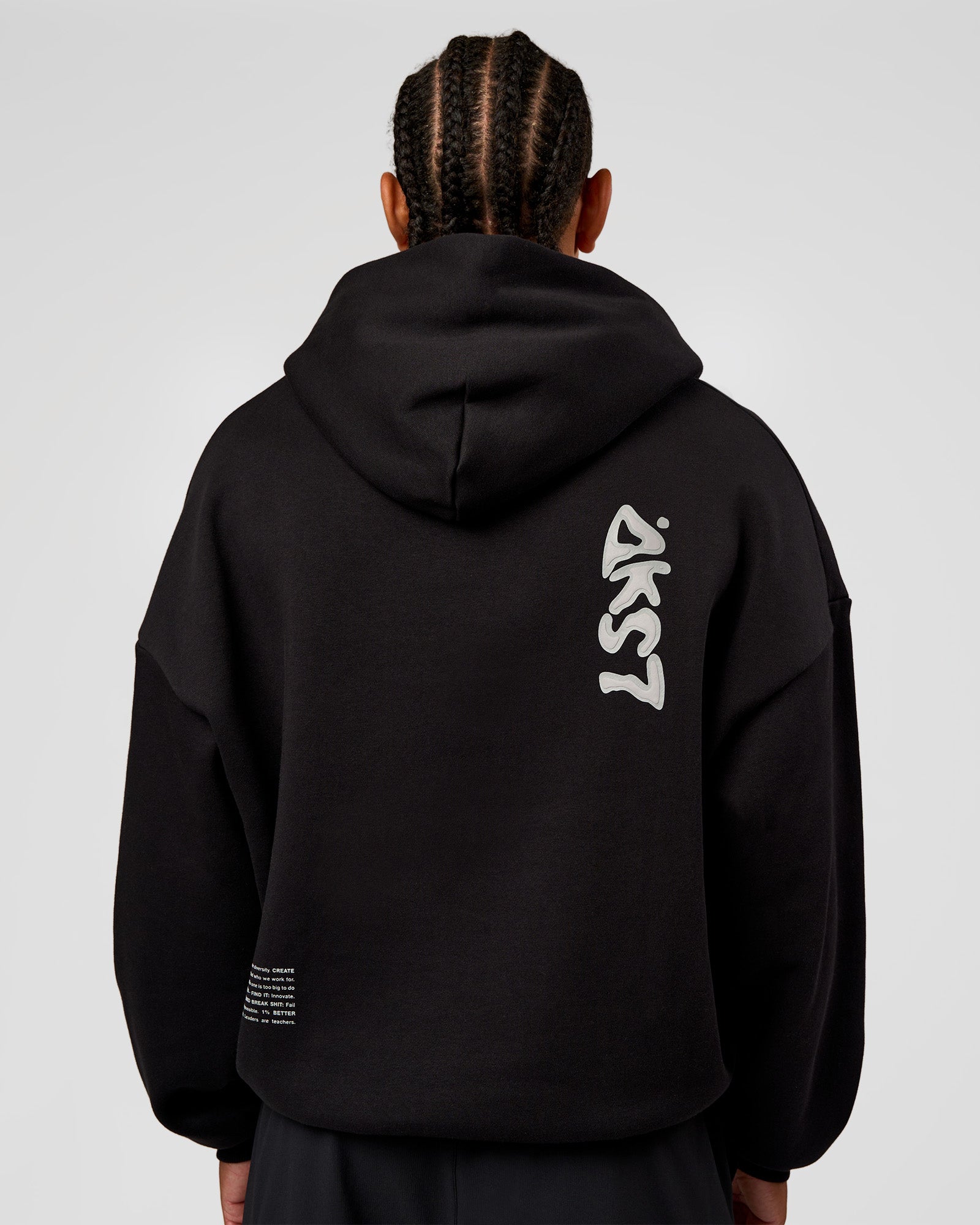 Static Grit Unisex Boxy Hoodie - Black-Alloy