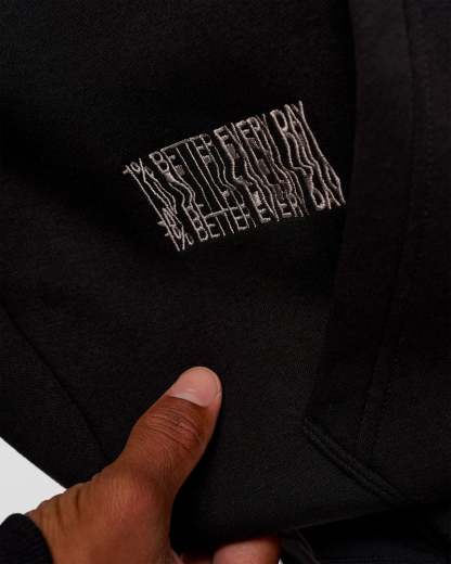 Static Grit Unisex Boxy Hoodie - Black-Alloy