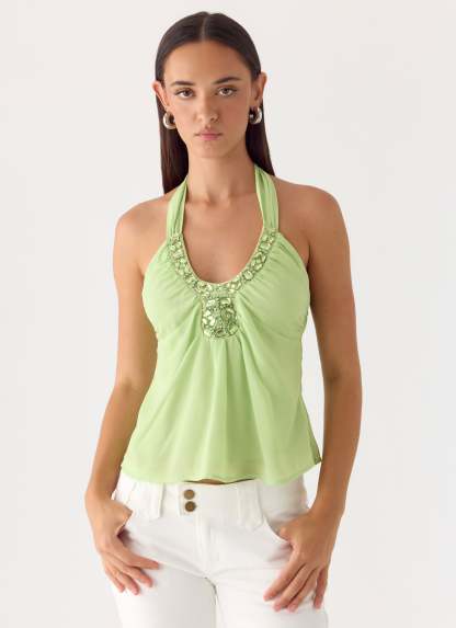 Never Stop Me Embellished Top